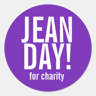 Stickers Jour Jean violet simple