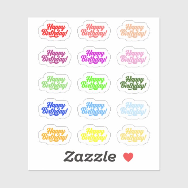 Stickers Joyeux anniversaire (Feuille)