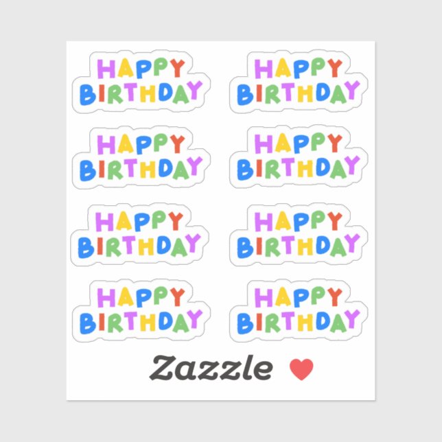 Stickers Joyeux anniversaire (Feuille)