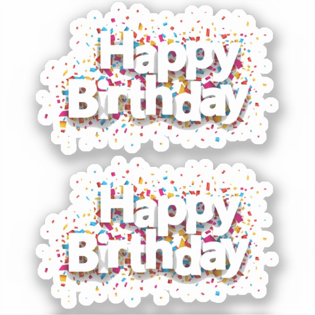 Stickers Joyeux anniversaire (Recto)