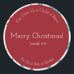 Stickers Joyeux Berry Round Christmas<br><div class="desc">Nos Stickers Joyeux Berry Round sont l'ajout parfait à vos paquets de vacances, cadeaux et enveloppes de cartes de voeux! Le design est composé d'un arrière - plan de baies et de sapins, avec un cercle rouge de baies au milieu. Dans le cercle rouge baies, vous trouverez le texte "Joyeux...</div>