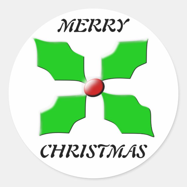 Stickers Joyeux Noël Holly (Devant)