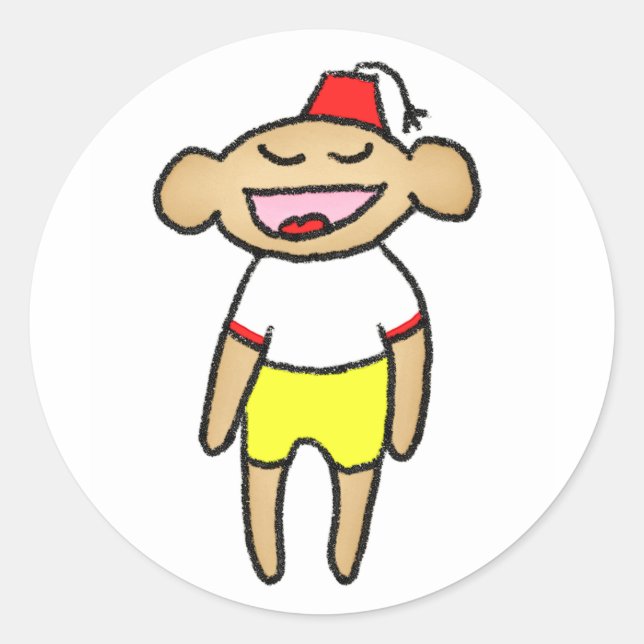 Stickers Joyeux Singe (Devant)