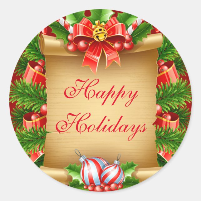 Stickers Joyeux Vacances (Devant)