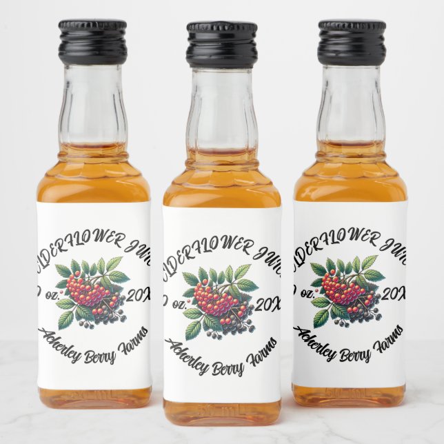 stickers JUS ELDERFLOWER pour bocaux (Bouteilles)