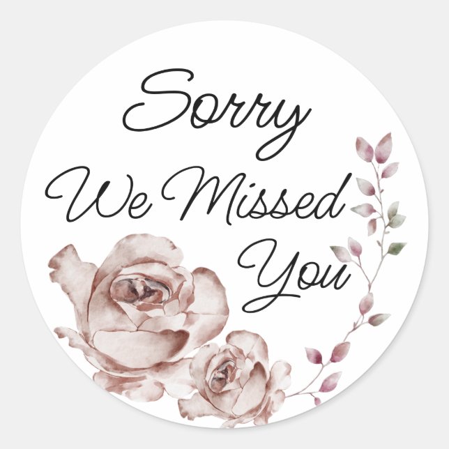 stickers JW Désolé Nous avons manqué Vous Ministèr (Devant)