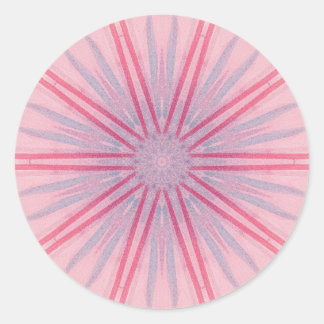 Stickers Kaleidoscope à rayons rose et bleu
