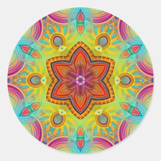 Stickers Kaleidoscope Mandala Tropical Dreams (Devant)