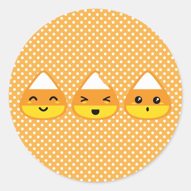 Stickers Kawaii Candy Corn (Devant)