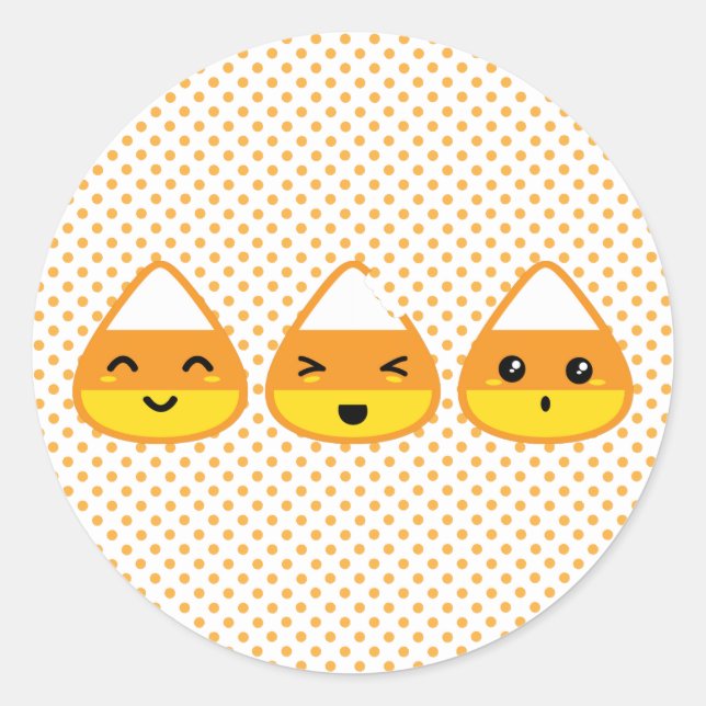 Stickers Kawaii Candy Corn (Devant)