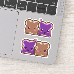 Stickers Kawaii de Beurre d'arachide et de gelée B