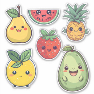 Stickers Kawaii Fruits