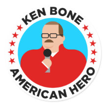 Stickers Ken Bone American Hero (rond)