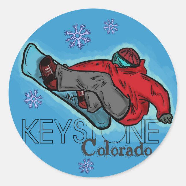 stickers Keystone Colorado snowboarder (Devant)