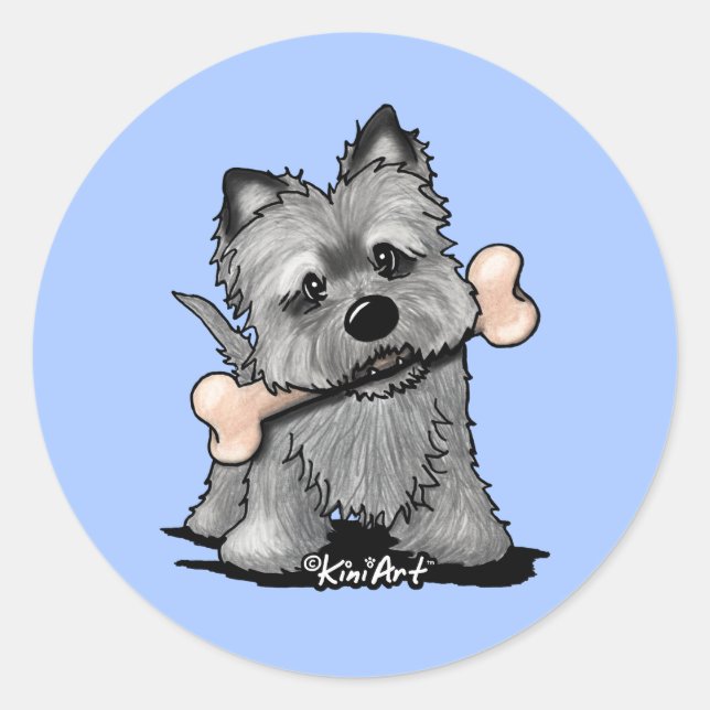 Stickers KiniArt Cairn Bone Appetit (Devant)