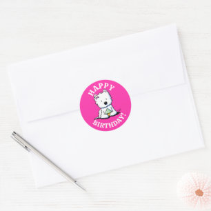 Stickers KiniArt Westie ANNIVERSAIRE