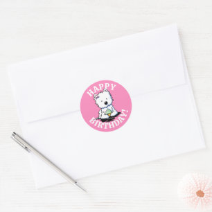 Stickers KiniArt Westie ANNIVERSAIRE
