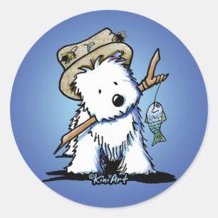 Stickers KiniArt Westie Fisher