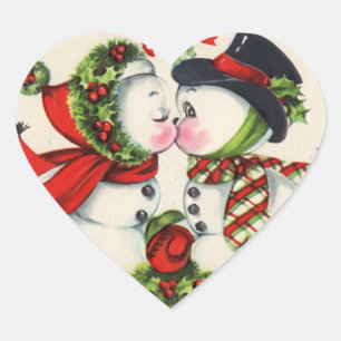 Stickers Kiss Snowman
