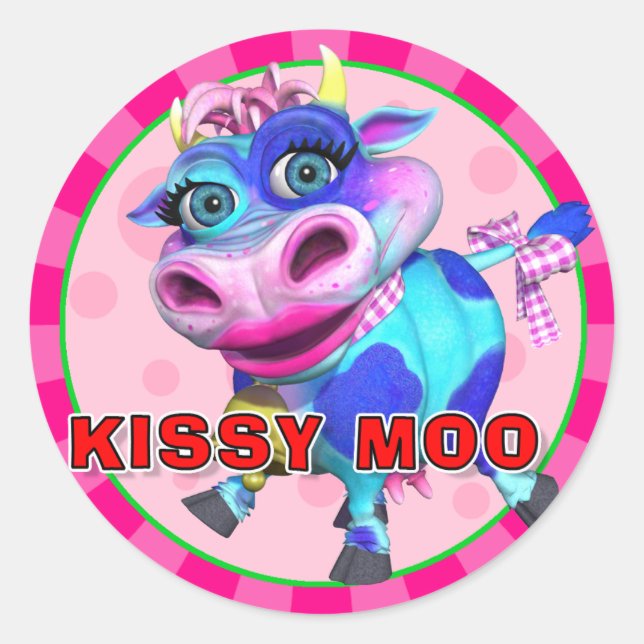 Stickers Kissy Moo amusants (Devant)