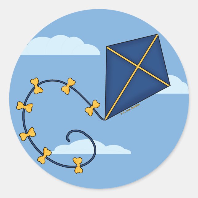 Stickers Kite Bleu (Devant)