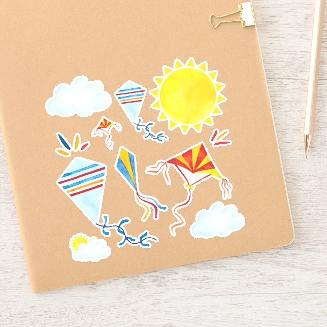 Stickers Kite Watercolor (Carnet)