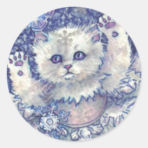 Stickers Kitten Snowflake
