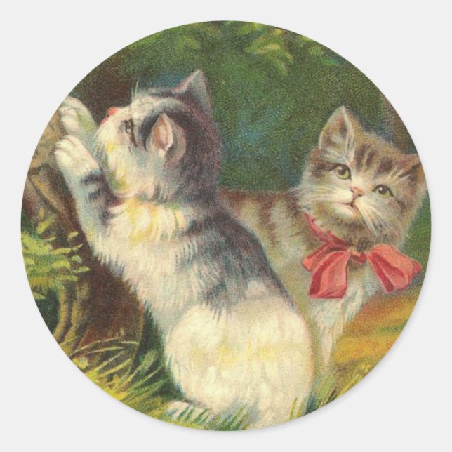 Stickers Kitten vintage (Devant)