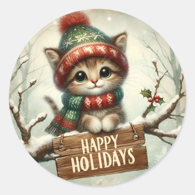 Stickers Kitty Christmas (Devant)