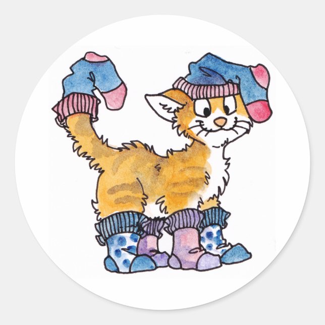 Stickers Kitty Sock (Devant)