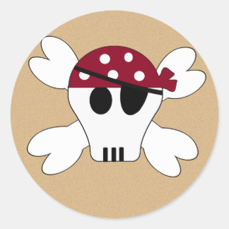 Stickers KRW Cute Pirate Skull et Crossbone