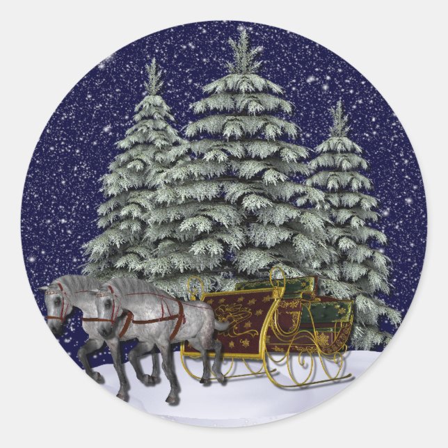 Stickers KRW Sleigh Ride Holiday - Sceau (Devant)