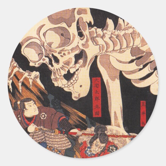 Stickers Kuniyoshi Skeleton (Devant)
