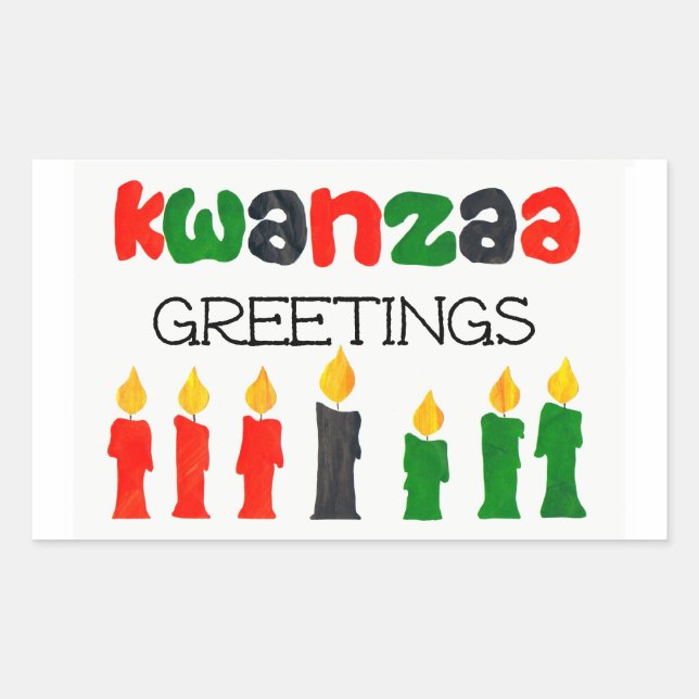 Stickers Kwanzaa avec bougies (Devant)
