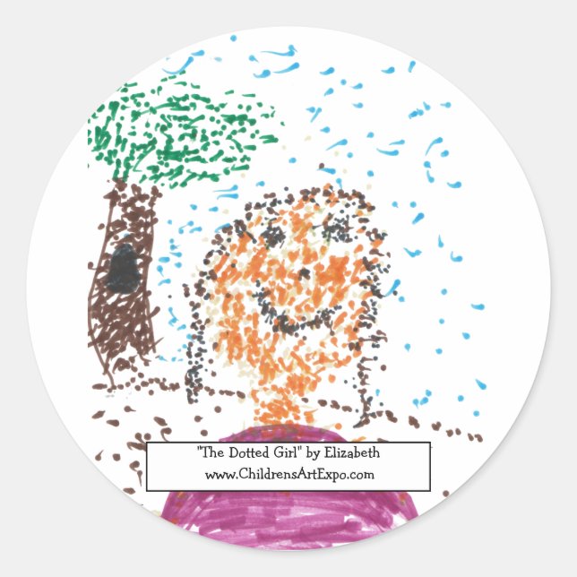 Stickers "La fille pointillée" (Devant)