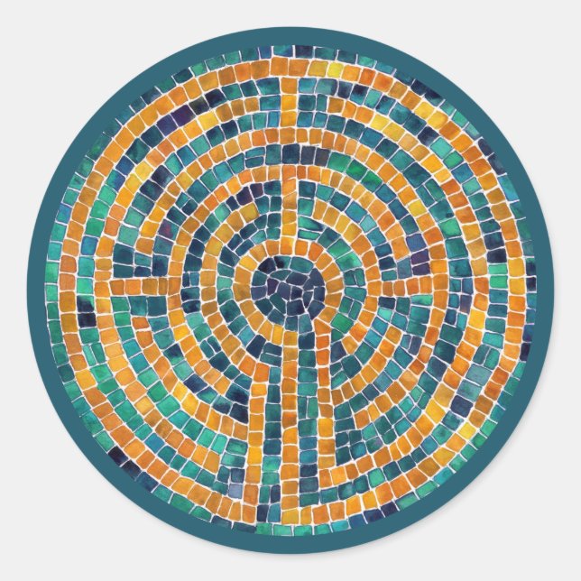 Stickers LABYRINTH II - Vert (Devant)