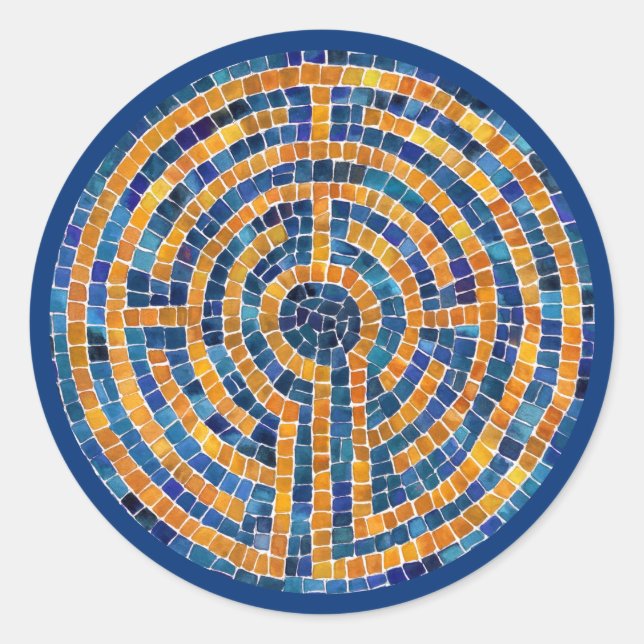 Stickers LABYRINTH IV - Bleu (Devant)