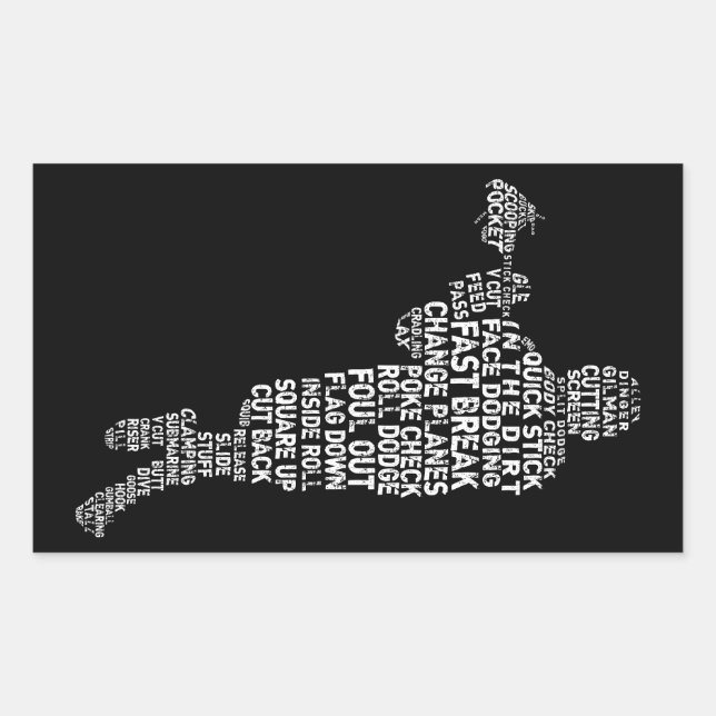 Stickers Lacrosse Player (Devant)