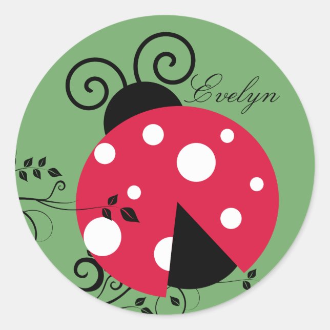 Stickers Lady Bug Personnalisés Sceaux Ladybug (Devant)