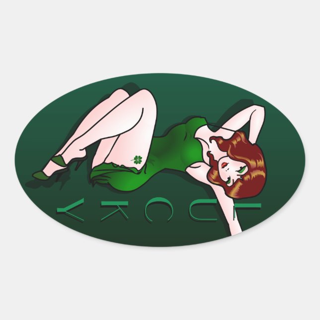 Stickers Lady Luck Sticker Lucky Charm Pin-up (Devant)