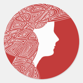 Stickers Lady Red