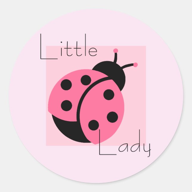 Stickers Ladybug "Little Lady" / Sceaux Enveloppe (Devant)