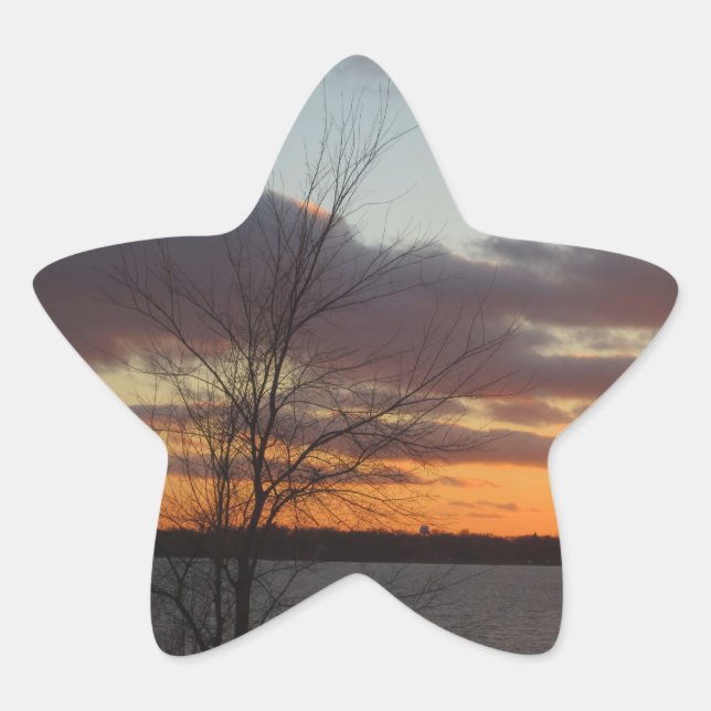 Stickers Lake Sunset - Ensemble de 20 (Devant)