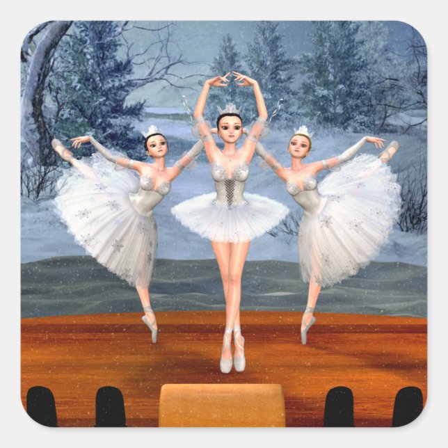 Stickers Land de Danse de Neige Ballerinas (Devant)