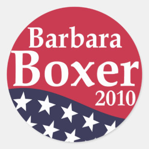 Stickers Lapel Barbara Boxer 2010