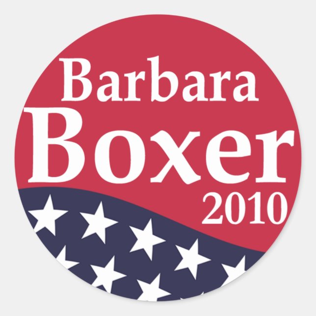 Stickers Lapel Barbara Boxer 2010 (Devant)