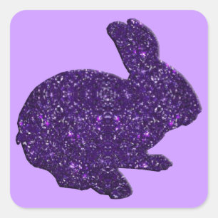 Stickers Lapin de Pâques Silhouette Parties scinti