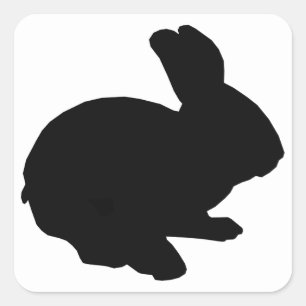 Stickers Lapin Noir Silhouette Pâques