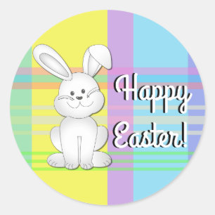 Stickers Lapin Pâques Plaid