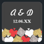 Stickers Las Vegas Initiers Casino Étiquette Nuit<br><div class="desc">Stickers Las Vegas Matching - parfait pour les enveloppes et plus ! Ajoutez vos initiales ! Super mignon collant collants à une collection dans mon magasin.</div>